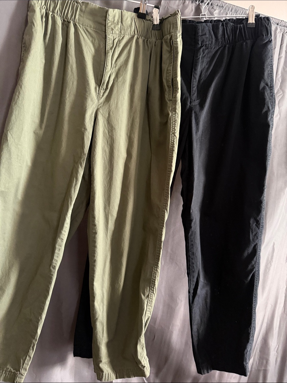 Two pair bundle of A New Day pants in ankle length. Ovle green and black